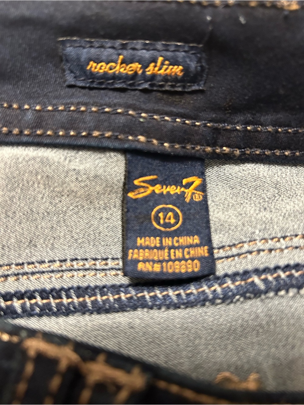 Seven7 Dark Blue Flare Jeans for Women - Picture 5 of 8